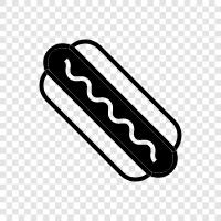 sausage, frankfurter, wiener, hot dog stand icon svg