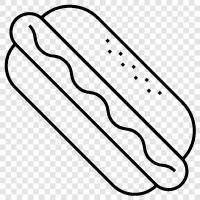 Wurst, frankfurter, wieer, Brötchen symbol