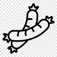 sausage, frankfurter, pork, Germany icon svg