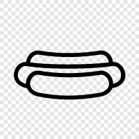 sausage, wiener, frankfurter, bratwurst icon svg