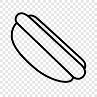 sausage, frankfurter, wiener, hamburger icon svg