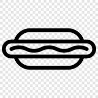 sausage, frankfurter, wiener, hamburger icon svg