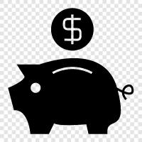 saving, budgeting, finances, money icon svg