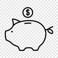 Savings account, Invest, Retirement, Money icon svg