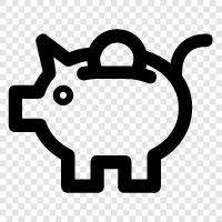 Savings Account, Money, Cash, Credit icon svg