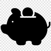 Savings account, Money, Savings, Invest icon svg