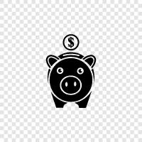 Savings Account, Money, Bank, Savings icon svg