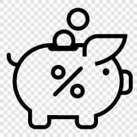 Savings Account, Cash, Money, Savings icon svg