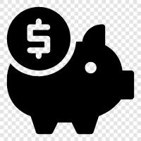 Savings Bank, Money Bank, Bank Account, Checking Account icon svg