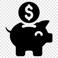 Savings, Money, Invest, Investing icon svg