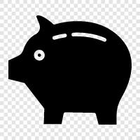 Savings, Money, Bank, Invest icon svg