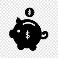 Savings, Money, Bank, Savings Account icon svg