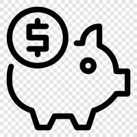 Savings, Bank, Cash, Money icon svg