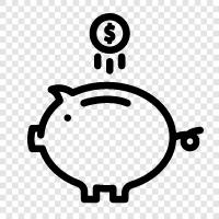 Savings, Money, Budget, Invest icon svg