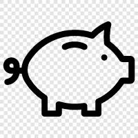 Savings, Bank, Savings Account, Money icon svg