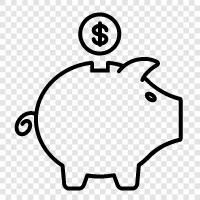 Savings, Money, Bank, Savings Account icon svg