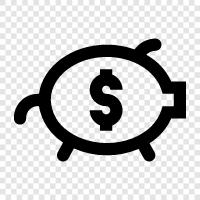 Savings, Money, Budget, Invest icon svg