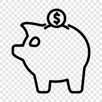 Savings, Money, Budget, Invest icon svg