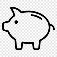 Savings, Money, Bank, Savings Account icon svg