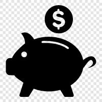 Savings, Money, Bank, Cash icon svg