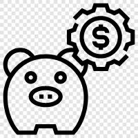 Savings, Money, Budget, Invest icon svg