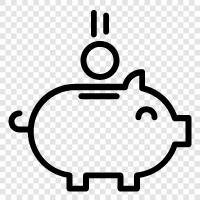 Savings, Budget, Coins, Money icon svg