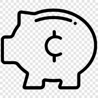 Savings, Money, Account, Debt icon svg