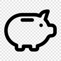 Savings, Money, Budget, Invest icon svg