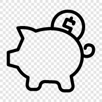 Savings, Money, Banking, Credit icon svg