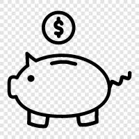 Savings, Money, Savings Account, Invest icon svg