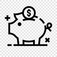 Savings, Bank, Savings Account, Money icon svg