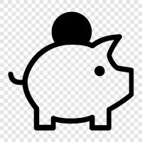 Savings, Cash, Money, Bank icon svg