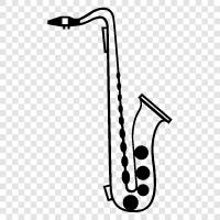 Saxophones, Saxophonist, Saxophone players, Saxophone music icon svg