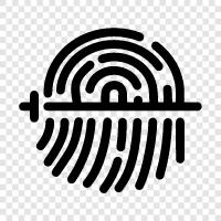 scanning, identification, Fingerprint icon svg