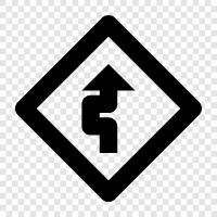 landschaftliche Straße, landschaftliche Fahrt, landschaftliche Route, landschaftliche Einfahrt symbol