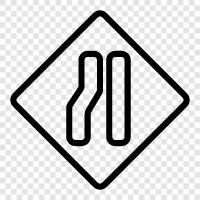 scenic road, rural road, two lane road, curvy road icon svg