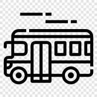 Schule, Bus, Transport, Schulbedarf symbol