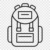 school backpack, hiking backpack, travel backpack, school bag icon svg