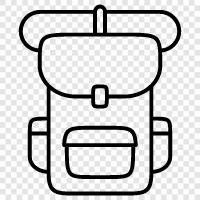 school backpack, hiking backpack, travel backpack, gym bag icon svg