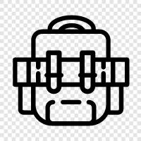 school backpack, hiking backpack, travel backpack, city backpack icon svg