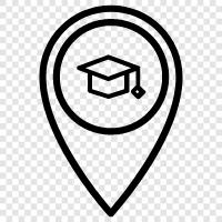 school boundaries, school district, school location map, school address icon svg