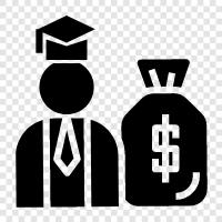 school budget, K12 education budget, college education budget, university education icon svg