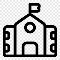 school building, school construction, school remodeling, school construction cost icon svg