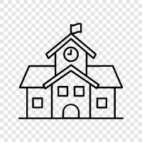 school building design, school building construction, school building renovation, school building icon svg