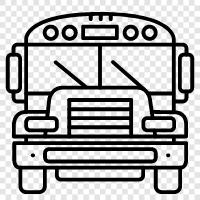 School Buses, Transportation, Transportation for Children, School Bus Rides icon svg