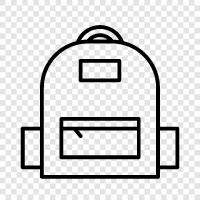 School, Hiking, Camping, Travel Backpack icon svg
