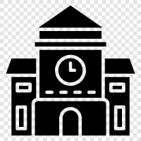 school, school building construction, school construction, school construction contractors icon svg