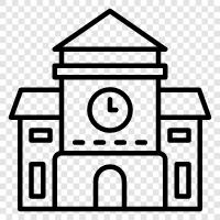 school, school building designs, school building plans, school building specifications icon svg