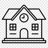 school, school building construction, school construction, school construction project icon svg