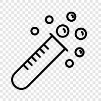 научные исследования, эксперименты, пробные трубы, химические реакции Значок svg